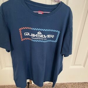 Quiksilver Graphic T Shirt XL Blue Boardriding Co Logo Tee